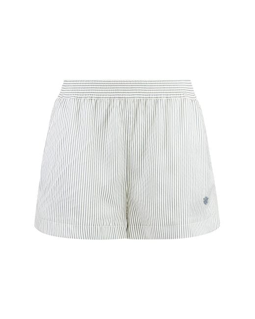 Stella McCartney White Silk Shorts-Steel