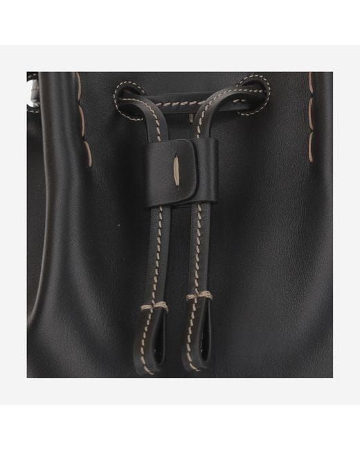 Tod's Black Leather Bucket Bag Calfskin Shoulder