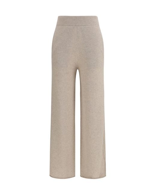Max Mara Pure Gray Cashmere Pants Kashmir/Capra Hircus