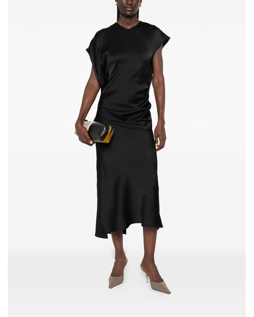 Victoria Beckham Black Victoria Midi Dress
