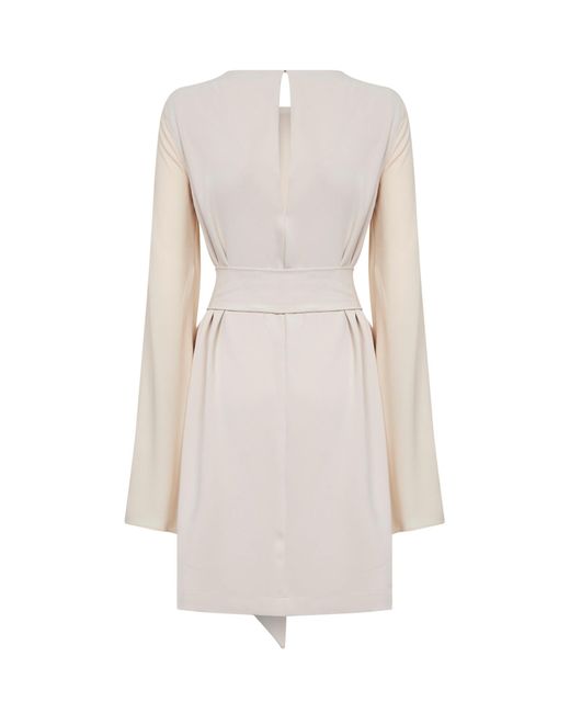 Blanca Vita White Agira Short Dress With Georgette Sleeves