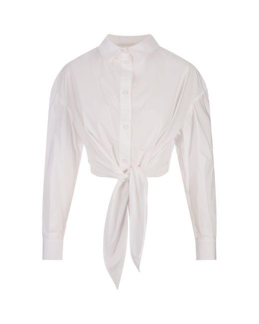 ALESSANDRO ENRIQUEZ White Cotton Shirt With Knot