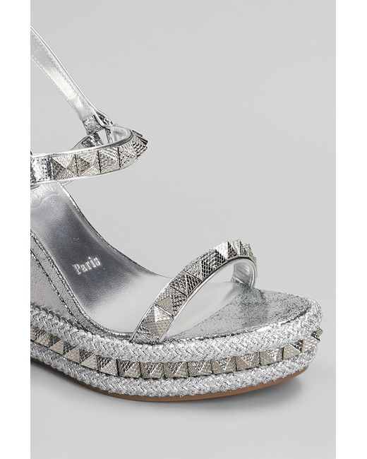 Christian Louboutin Gray Pyraclou 110 Sandals