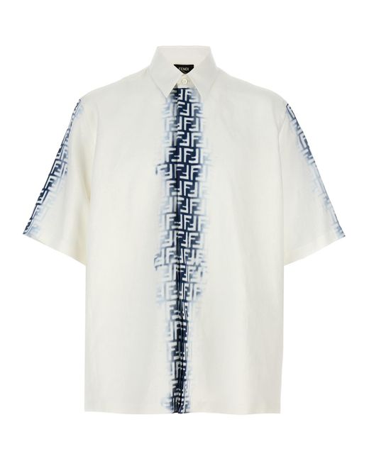 Fendi White Ff Shirt, Blouse for men