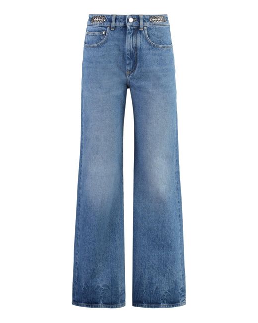 Rabanne Blue 5-Pocket Straight-Leg Jeans