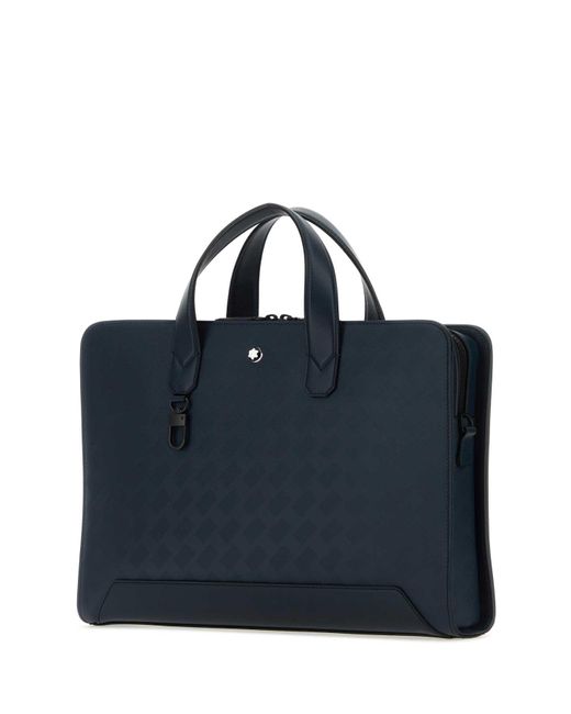 Montblanc Blue Leather Extreme 3.0 Briefcase for men