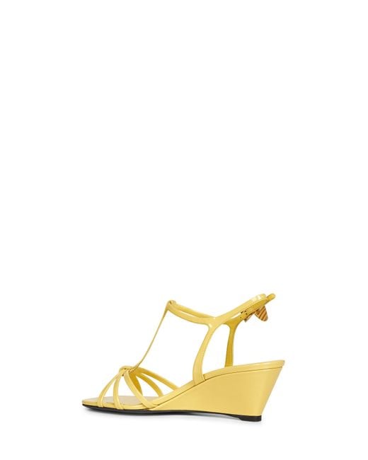 Prada Metallic Sandals Pineapple Patent Leather Calf