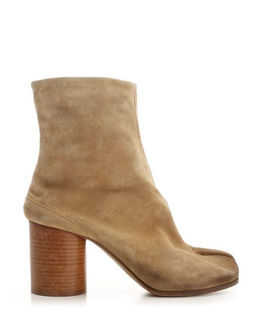Maison Margiela Brown Tabi Suede Ankle Boot