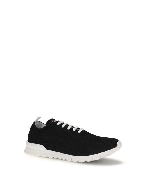 Kiton White Sneakers Fabric Upper: Trainers for men