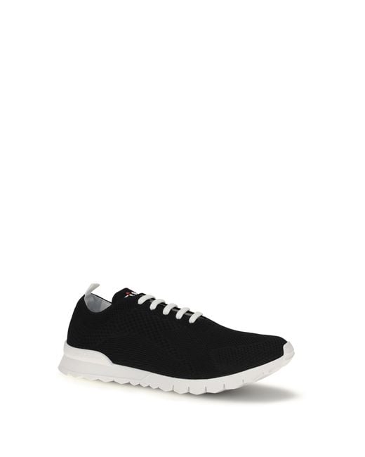 Kiton White Fabric Sneakers Upper: Fabric; Sole: Rubber for men
