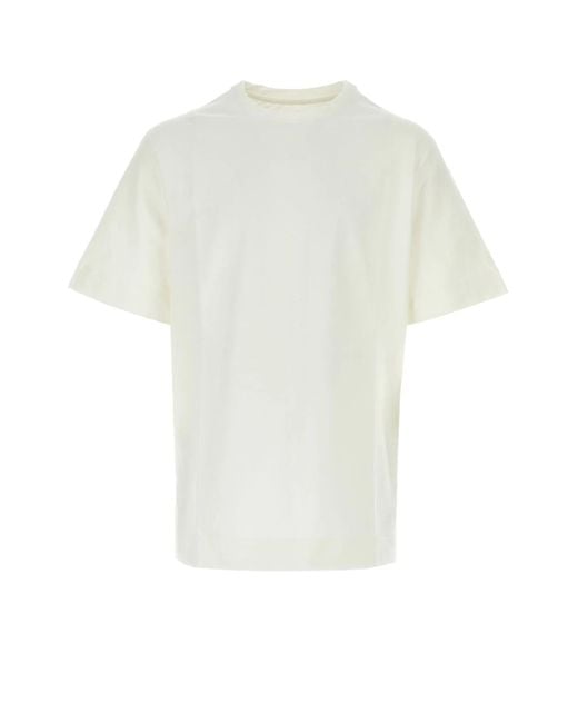 Jil Sander White Stretch Cotton Oversize T-Shirt for men