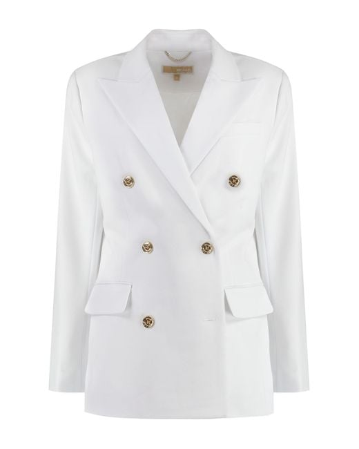 Michael Kors White Double-Breasted Jacket
