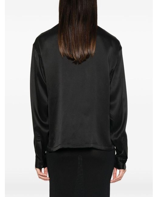 Tom Ford Black Silk Blouse Blouses