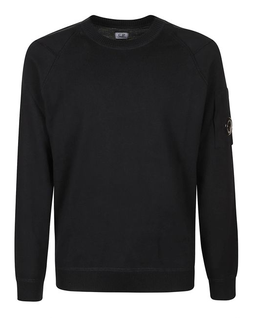C P Company Black Midnight Cotton Sweater for men