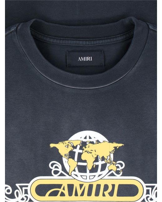 Amiri Blue Nights Logo T-Shirt for men