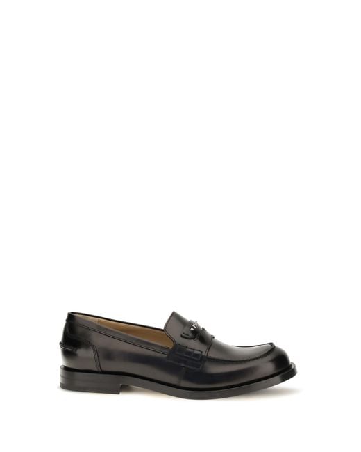 Fendi White Ateneo Calfskin Loafers for men