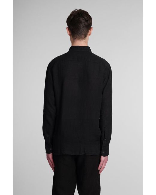120% Lino Black Shirt for men