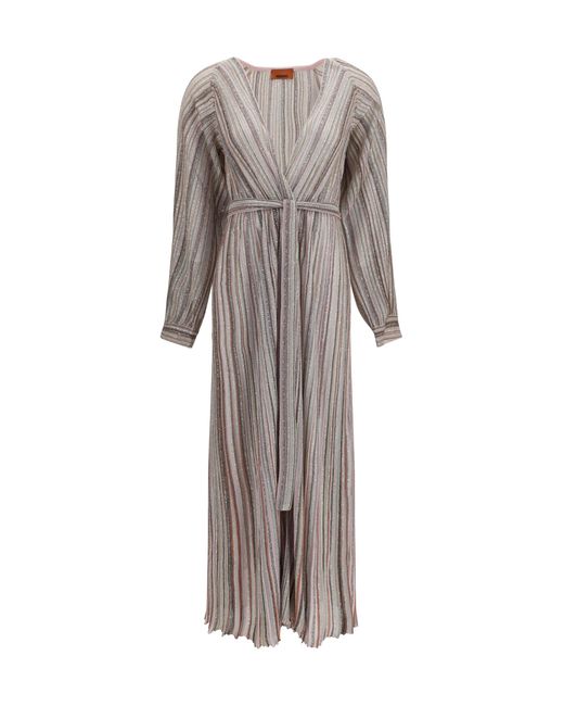 Missoni Brown Sequin Cardigan Dress Viscose