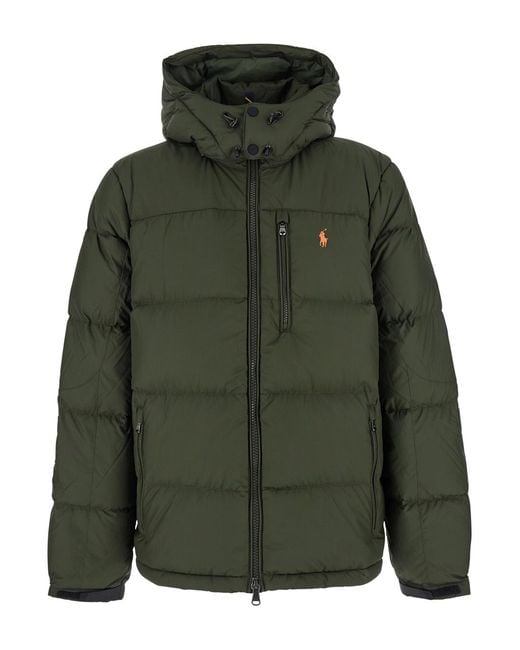 Polo Ralph Lauren Green Down Jacket Gorham Polyester Padded for men