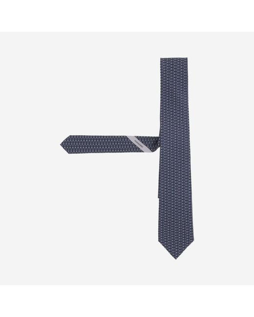 Ferragamo Blue Silk Tie Ties & Bow for men