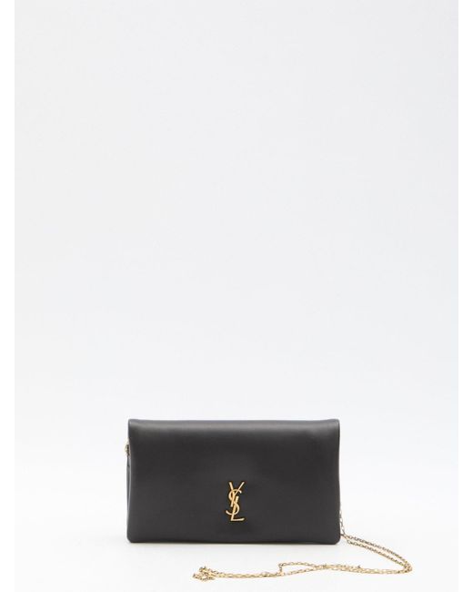 Saint Laurent White Pouch With Chain