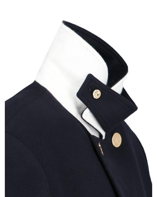Thom Browne Blue Double-breasted Coat for men