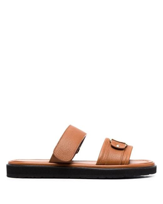 Ferragamo Brown Ferragamo Vara Touch-Strap Sandals