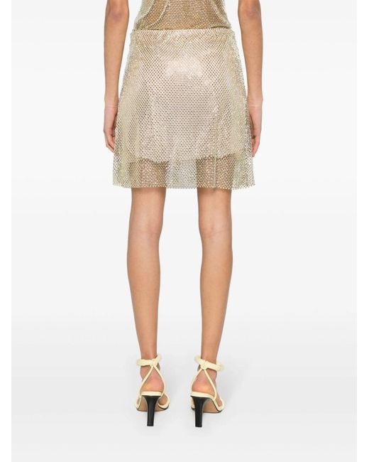 Philosophy Di Lorenzo Serafini Natural All-Over Crystal Embellishment Skirt