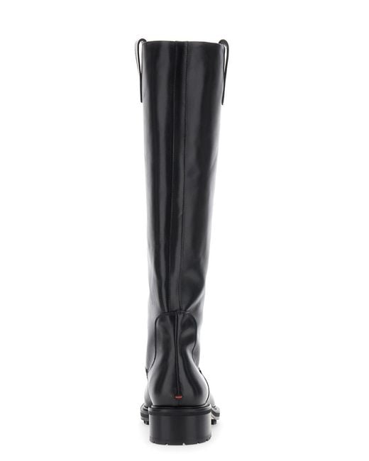 Aeyde Black Knee-High Boots Henry Leather Calf