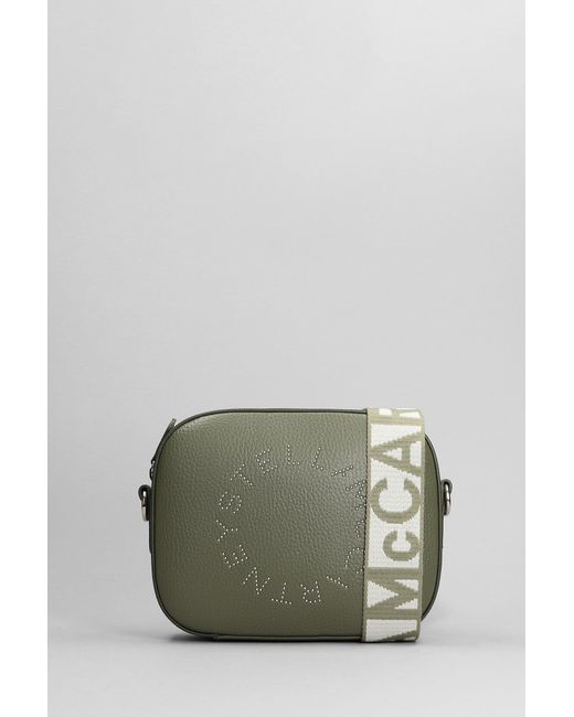 Stella McCartney Green Shoulder Bag In Polyamide