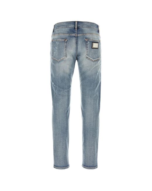 Dolce & Gabbana Blue Stretch Denim Jeans for men