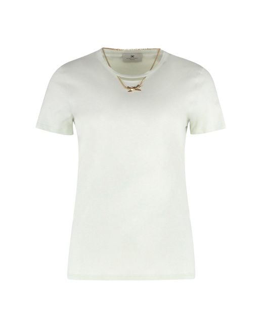 Elisabetta Franchi White T-Shirt Cotton T-Shirts & Jerseys