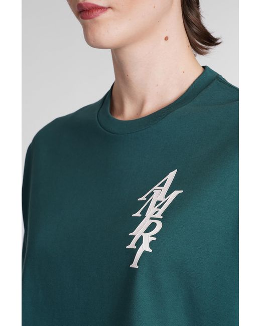 Amiri Tshirt In Green Cotton Lyst