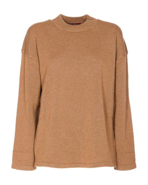 Max Mara Brown Pisano Sweater Wool