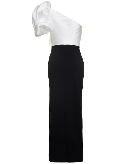 Solace London White Selia One-Shoulder Maxi Dress
