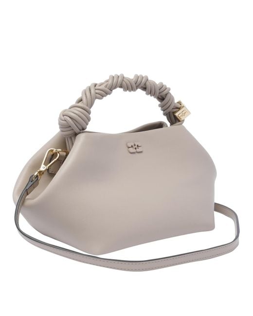 Ganni Gray Small Bou Handbag