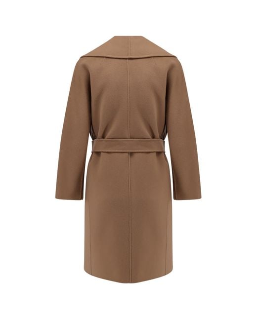 Max Mara Brown Messi Virgin Wool Coat