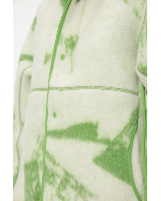 Y-3 Green Hooded Fleece Jacket, '