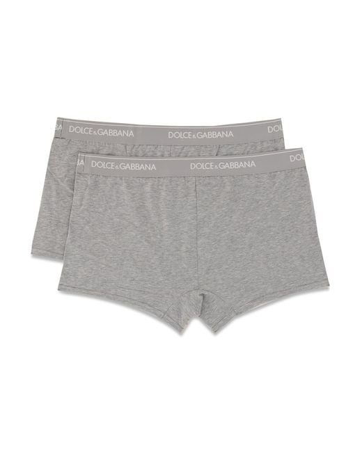Dolce & Gabbana Gray Pack Of Two Boxers for men