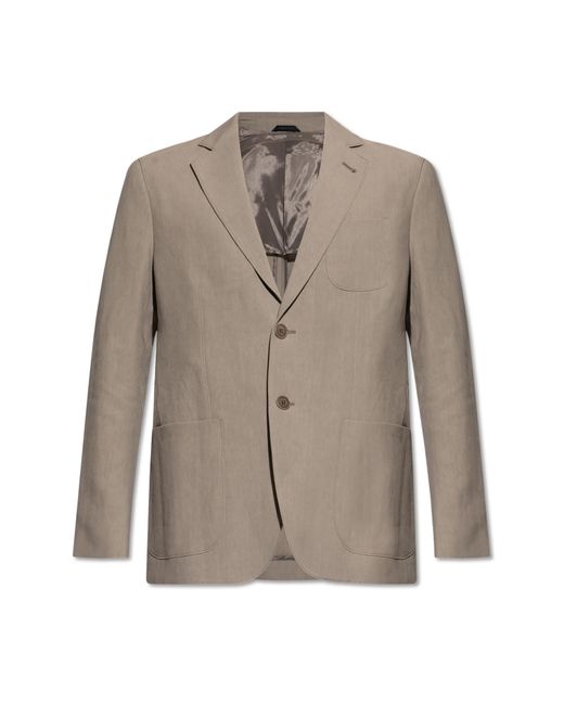 Giorgio Armani Brown Jacket With Pockets for men