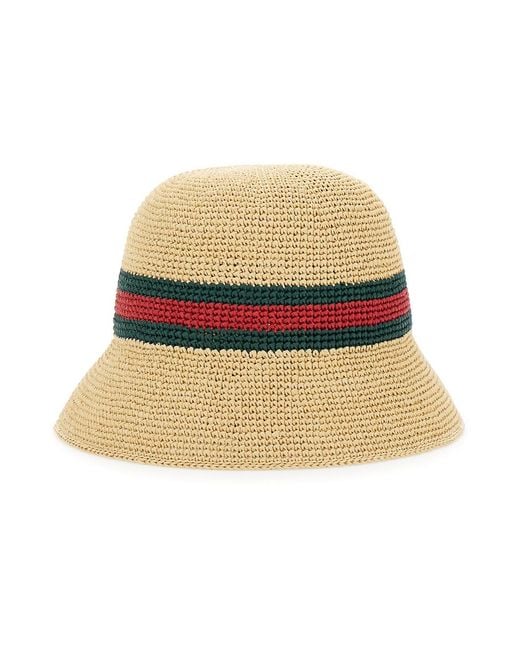 Gucci Natural Bucket Hat Straw