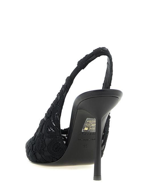 Le Silla Black 'Chantilly' Slingback