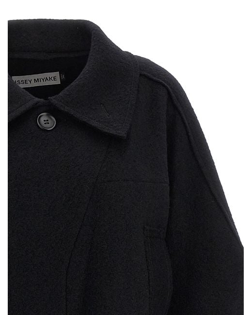 Issey Miyake Black Out Of A Cube Short Coat