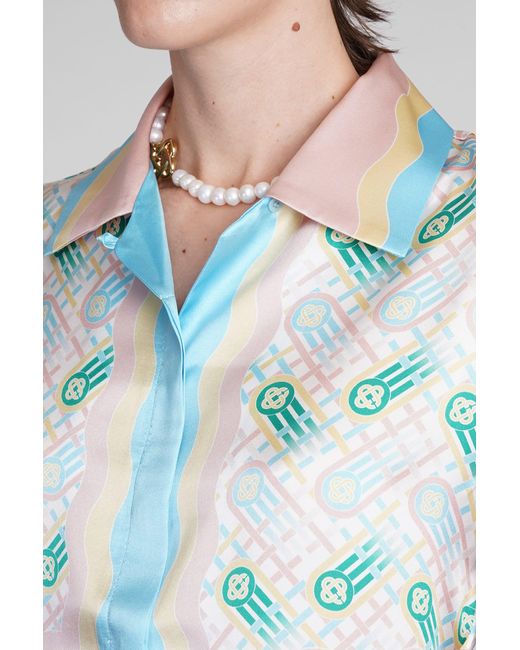 Casablancabrand Multicolor Cropped Shirt