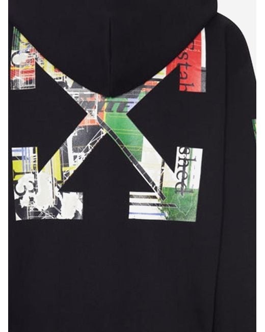 Off-White c/o Virgil Abloh Blue Cotton Hoodie Sweatshirts for men
