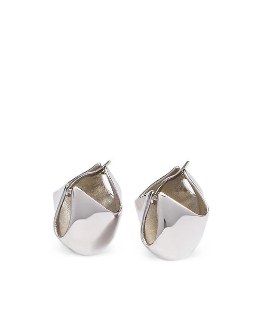 Khaite Metallic Small Lotus Polished Earrings