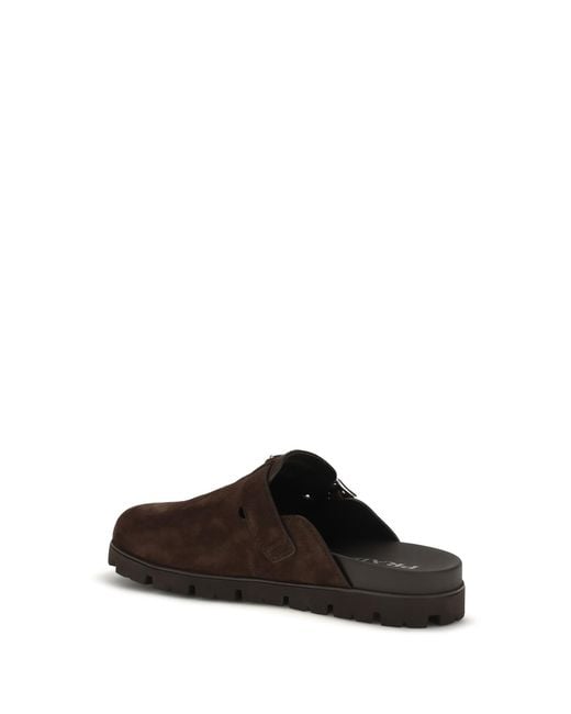 Prada Multicolor Suede Mules Calf Leather Bos Taurus Sandal for men