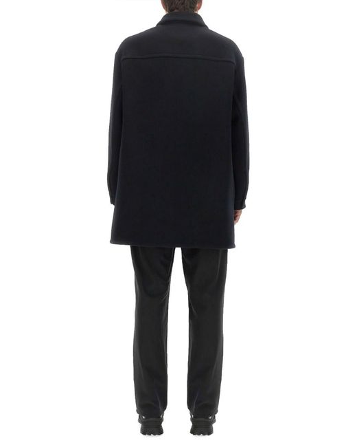 Jil Sander Black Wool Coat for men