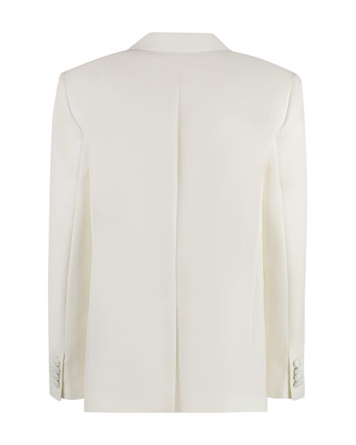 Stella McCartney White Wool Blazer With Two Buttons