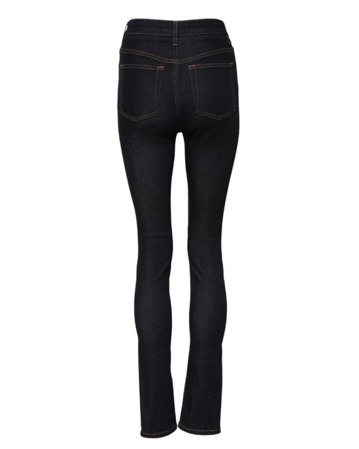 Dolce & Gabbana Black Cotton High Waist Skinny Denim Jeans Clothing